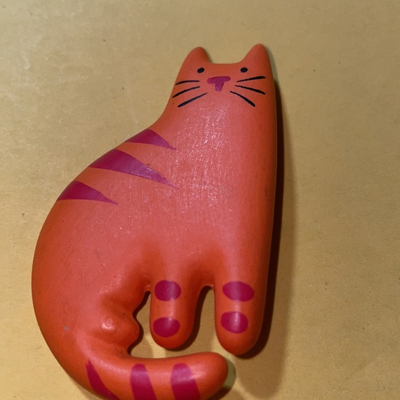 Vintage HMK CDS Orange Cat Pin/Brooch - Picture 4 of 4